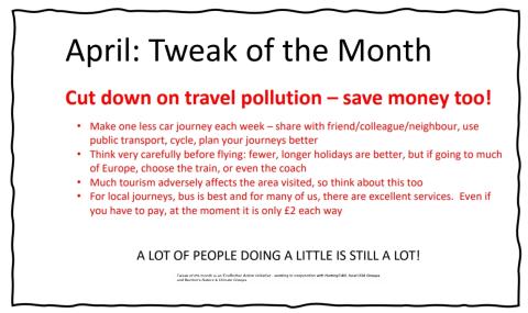 Tweak for April 2023