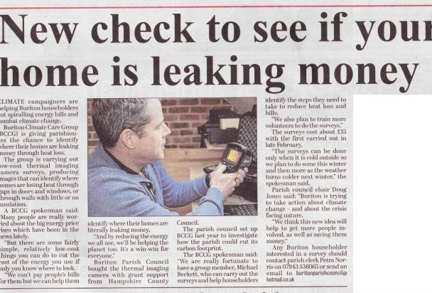 Buriton's Thermal Imaging story in the Petersfield Post
